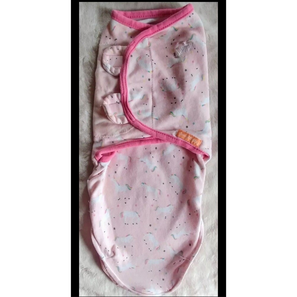 blanket Swaddle girl Small Medium Me comfort wrap pink baby seat belt Opening